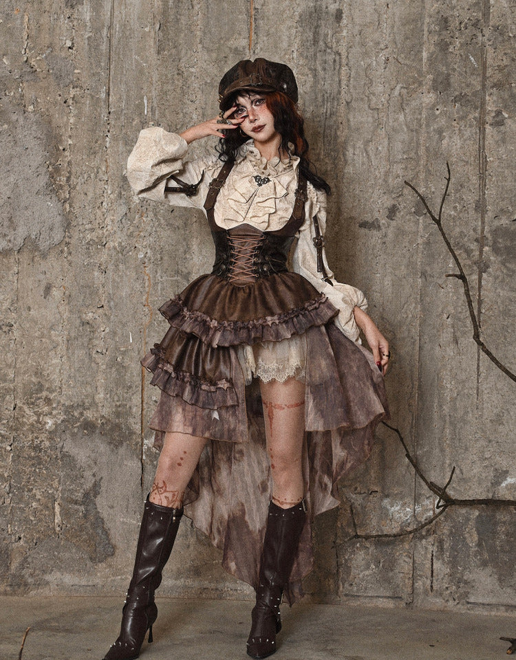 Embrace the Future of Fashion with the Steam Age Punk Skirt