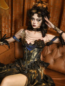 Gilded classic fishbone corset & skirt